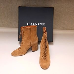 Coach suede ankle boots pre loved condition